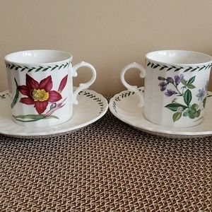 Mikasa Summer Symphony Flat Cup and Saucer Set of 2 EUC